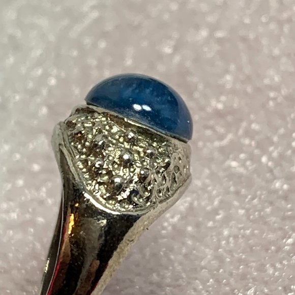 Sterling Blue Topaz Cocktail Ring. Size 5. Preowned. (573) - Picture 3 of 5